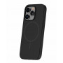 iLike Apple iPhone 16 Pro Max Soft Touch Silikonhülle mit Magnet, Schwarz