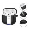 Tech-Protect Silicone Hook Hülle für Apple AirPods 4, Schwarz