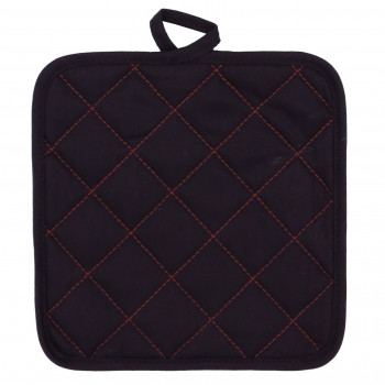 Asi Collection hitzebeständiger Untersetzer XL 20x20cm schwarz/rot