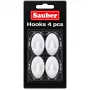 Sauber Oval Haken, 4 Stk., 2,3x4 cm, Weiß
