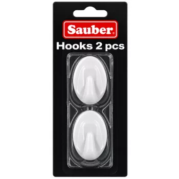 Sauber ovale Haken, 3 x 4,7 cm, weiß, 2 Stk.
