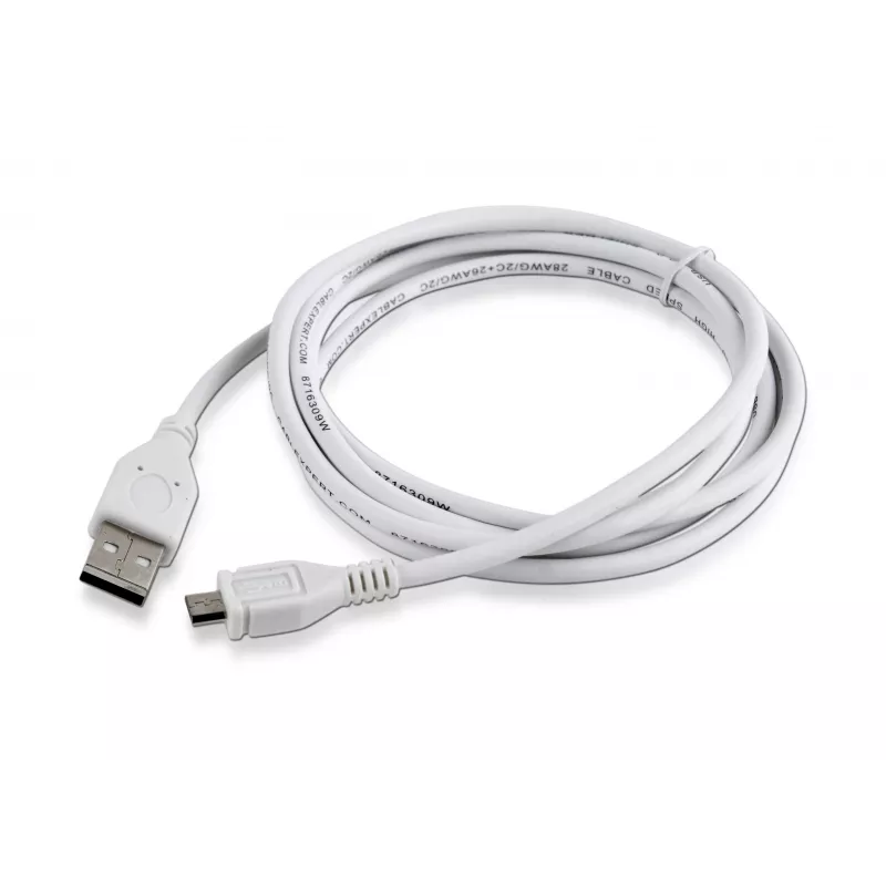 Gembird CCP-mUSB2-AMBM-6-W USB 2.0 A auf Micro-USB B Kabel, 1,8 m, Weiß