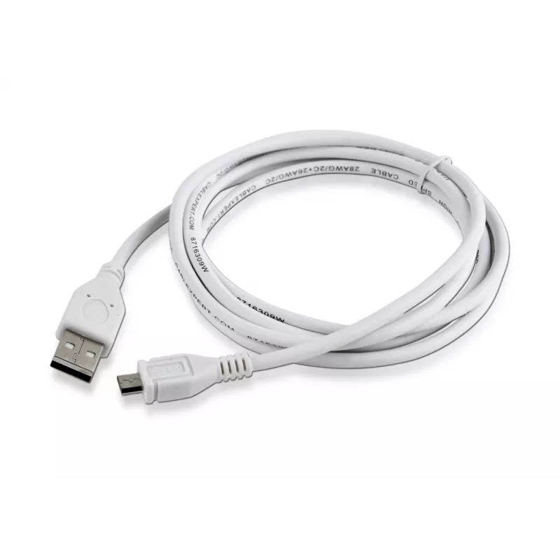 Gembird CCP-mUSB2-AMBM-6-W USB 2.0 A auf Micro-USB B Kabel, 1,8 m, Weiß