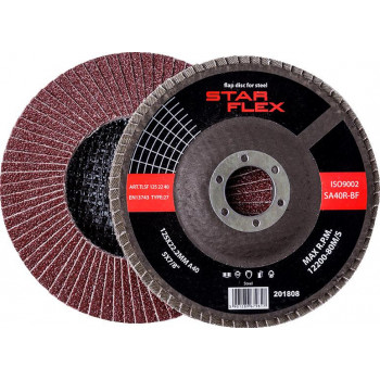 PSG Star Flex T29 Lamellenschleifscheibe für Stahl, 125 x 22 mm, Körnung 60 (TLS1252260)