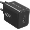 Forcell F-Energy GaN III VT-60 60W PD QC 4.0+ 2x USB-C Netzteil schwarz + USB-C-Kabel