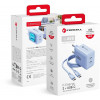 Forcell F-Energy GaN III VT-60 60W PD QC 4.0+ 2x USB-C Netzteil blau + USB-C Kabel