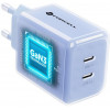 Forcell F-Energy GaN III VT-60 60W PD QC 4.0+ 2x USB-C Netzteil blau + USB-C Kabel