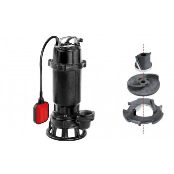 YATO YT-85350 Gusseisenpumpe mit Schneidwerk, 750 W