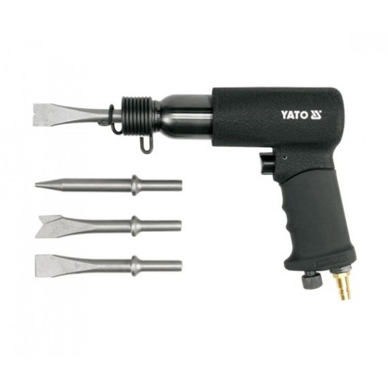 YATO YT-0990 Pneumatischer Meißelhammer mit 4 Meißeln
