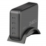 Logilink USB-C Schreibtisch-Ladegerät, 240 W, GaN, 4-Port, 4x USB-C (PD), Schwarz