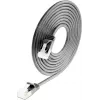 Wirewin SLIM Cat6a 10 Gigabit U/FTP Lightpatchkabel, rund, Ø 3,8 mm, 0,15 m, Schwarz