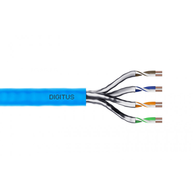 Digitus Cat6a U/FTP Installationskabel, 100 m, Blau, LSZH, Simplex