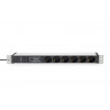 Digitus DN-95432 19 inch Rack-PDU, 6x Schuko, 2 m Kabel, Schuko-Stecker, 16 A, Überspannungsschutz und Filter