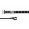 Digitus DN-95432 19 inch Rack-PDU, 6x Schuko, 2 m Kabel, Schuko-Stecker, 16 A, Überspannungsschutz und Filter