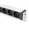 Digitus DN-95432 19 inch Rack-PDU, 6x Schuko, 2 m Kabel, Schuko-Stecker, 16 A, Überspannungsschutz und Filter