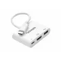 celexon USB-C-Multiport-Adapter auf HDMI und USB-A, M/F, Weiß
