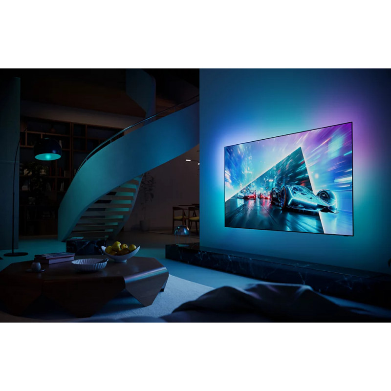 Philips 65OLED761/12 65 inch (164 cm) 4K UHD TV, Ambilight 3-seitig, 120 Hz, Schwarz