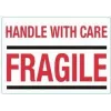 rillprint Hinweisetiketten HANDLE WITH CARE / FRAGILE, permanent haftend, Weiß/Rot