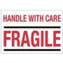 rillprint Hinweisetiketten HANDLE WITH CARE / FRAGILE, permanent haftend, Weiß/Rot