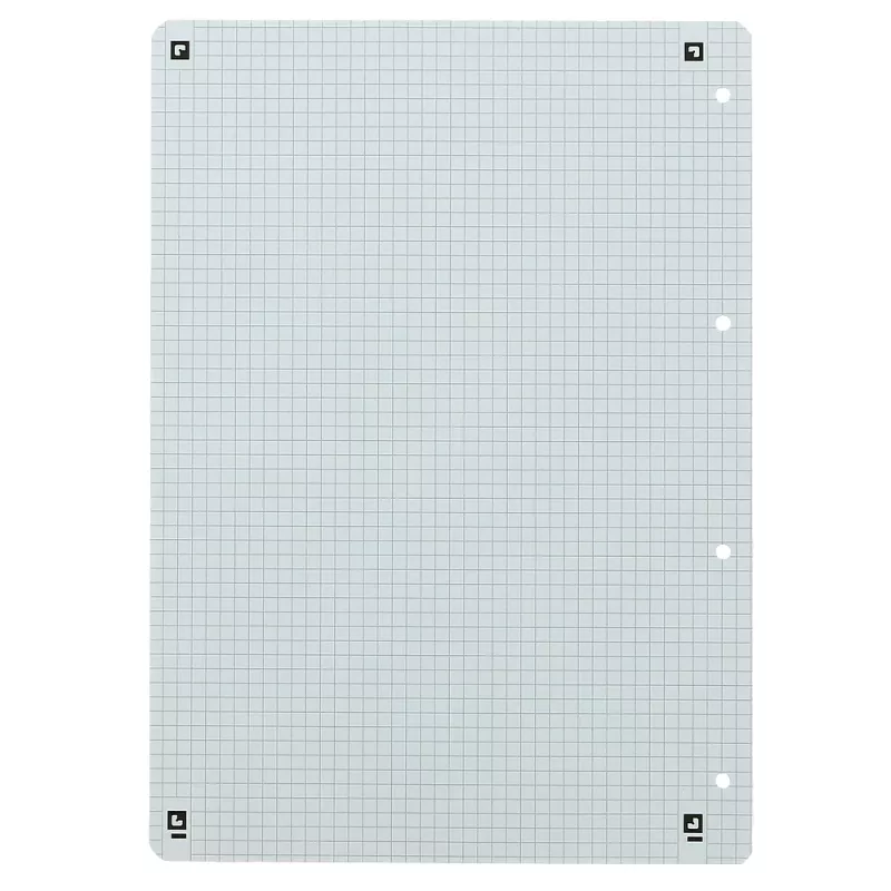 Oxford Ringbucheinlagen, DIN A4, kariert (Lineatur 22), 50 Blatt, ohne Rand, 4-fach gelocht