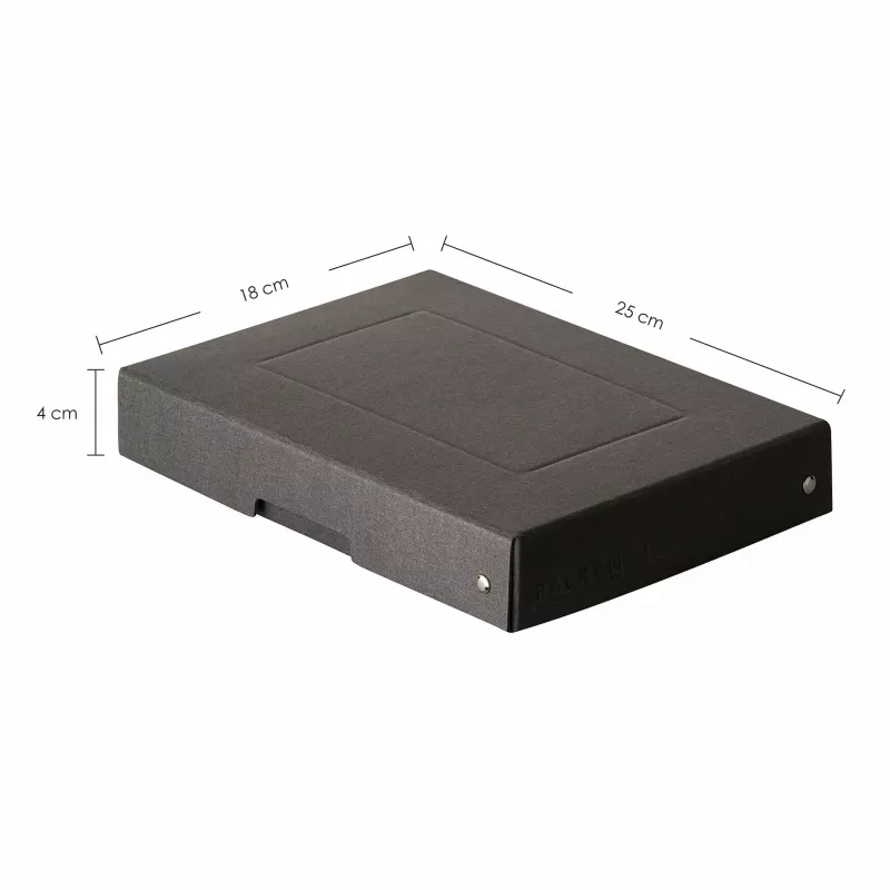 FALKEN PURE Aufbewahrungsbox 500 Blatt, 18 x 25 x 4 cm, schwarz