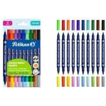Pelikan Colorella Twin Filzstifte farbsortiert, 10 Stk.