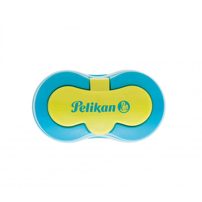 Pelikan Flower Doppelloch-Bleistiftspitzer mit Behälter, Blau (700702)