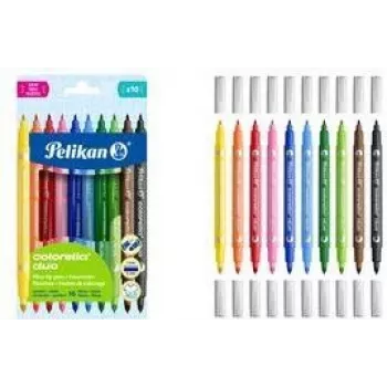 Pelikan Colorella Duo C407 Filzstifte farbig sortiert, 10 Stück