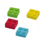 WEDO Bricky Baustein-Radiergummi, 4 Farben, mit Sortierbox, 18 Stk.