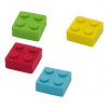WEDO Bricky Baustein-Radiergummi, 4 Farben, mit Sortierbox, 18 Stk.