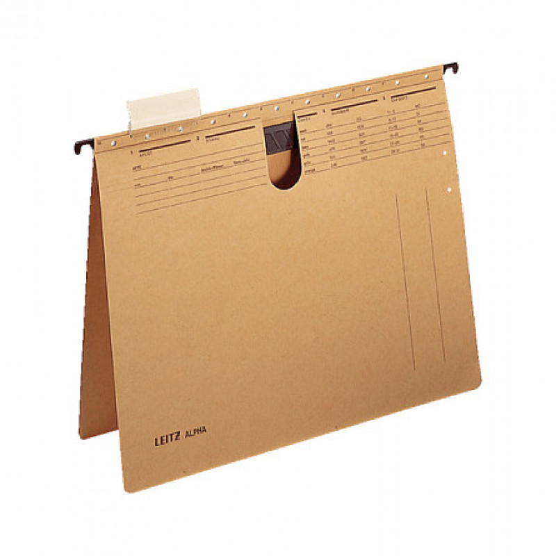 Leitz Alpha 1989-00-00 Hängeregistratur A4, 250 g Kraftkarton, naturbraun, 25 Stk.
