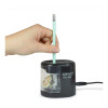 RAPESCO® elektrischer Bleistiftspitzer schwarz/transparent