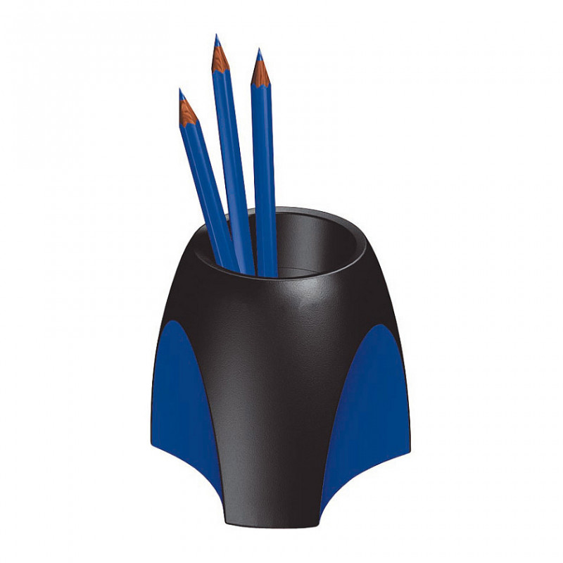 HAN Delta Stiftehalter 6.5 x 4.9 x 8.8 cm schwarz/blau