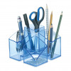 HAN SCALA Stiftehalter 12.5 x 12.5 x 10.0 cm blau-transparent