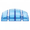 HAN SCALA Stiftehalter 12.5 x 12.5 x 10.0 cm blau-transparent
