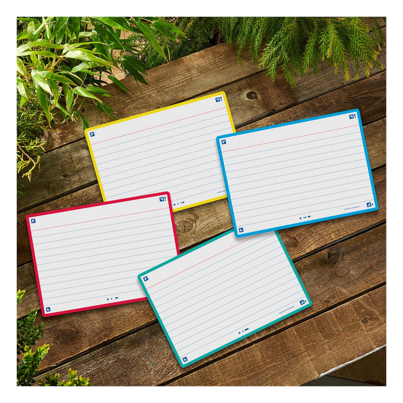Oxford Flash Index Cards, 80 Blatt, liniert, verschiedene Farben