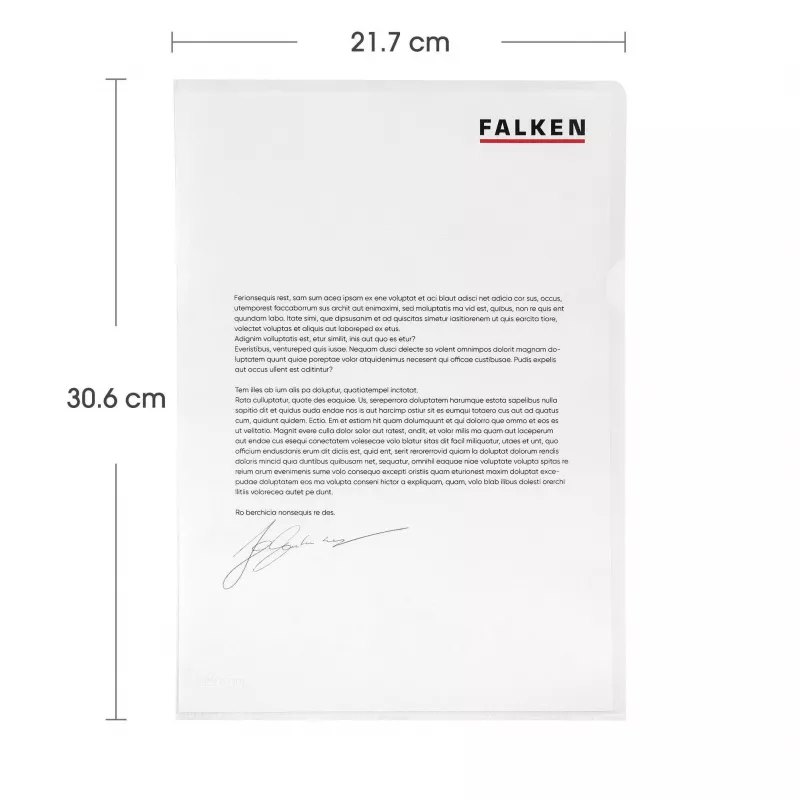 Falken Prospekthüllen DIN A4, genarbte Oberfläche, 0,09 mm, transparent