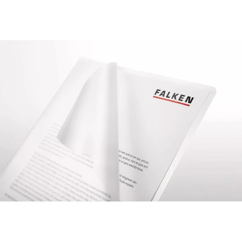 Falken Prospekthüllen DIN A4, genarbte Oberfläche, 0,09 mm, transparent