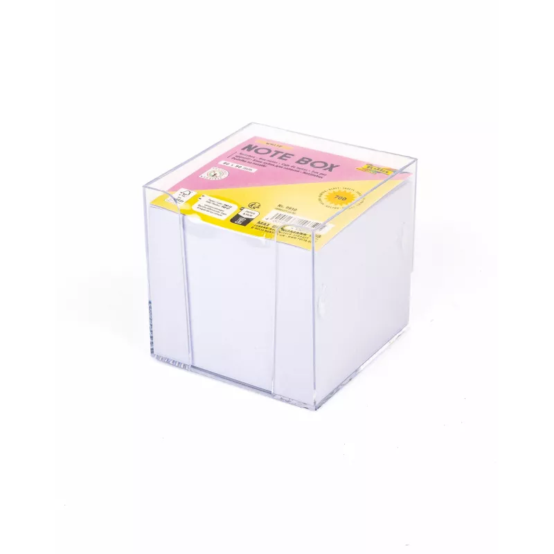 Folia Zettelbox inkl. 700 Notizzettel, weiß/transparent