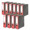 FALKEN Recycling Ordner A4, 8 cm, rot marmoriert