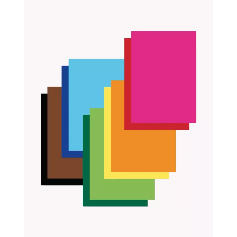 folia Buntpapier sortierte Farben 130 g/m² - 20 Blatt