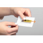 Durable CLICK FOLD Namensschild mit Magnet 40 x 75 mm, transparent, 10 Stück