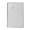 herlitz Magnettafel 60 x 80 cm, weiß lackierter Stahl, Rahmen aus silberfarbenem Holz