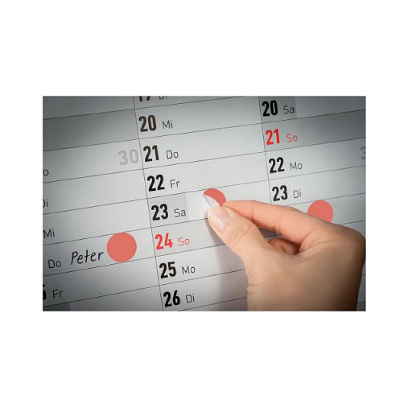Avery Zweckform Markierungspunkte 3595, wiederablösbar, rot, Ø 18 mm, 96 Stück