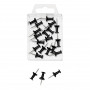 WEDO Pinnwand-Pins, schwarz, Inhalt: 20 Stück, Pinlänge: 12 mm, Kopfdurchmesser: 10 mm, in Klarsichtbox (54 101)