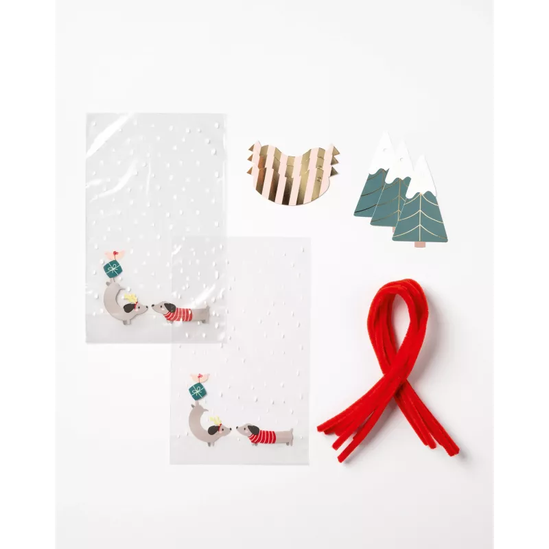 folia PP Bodenbeutel MERRY WOOFMAS 14,5 x 23,5 cm