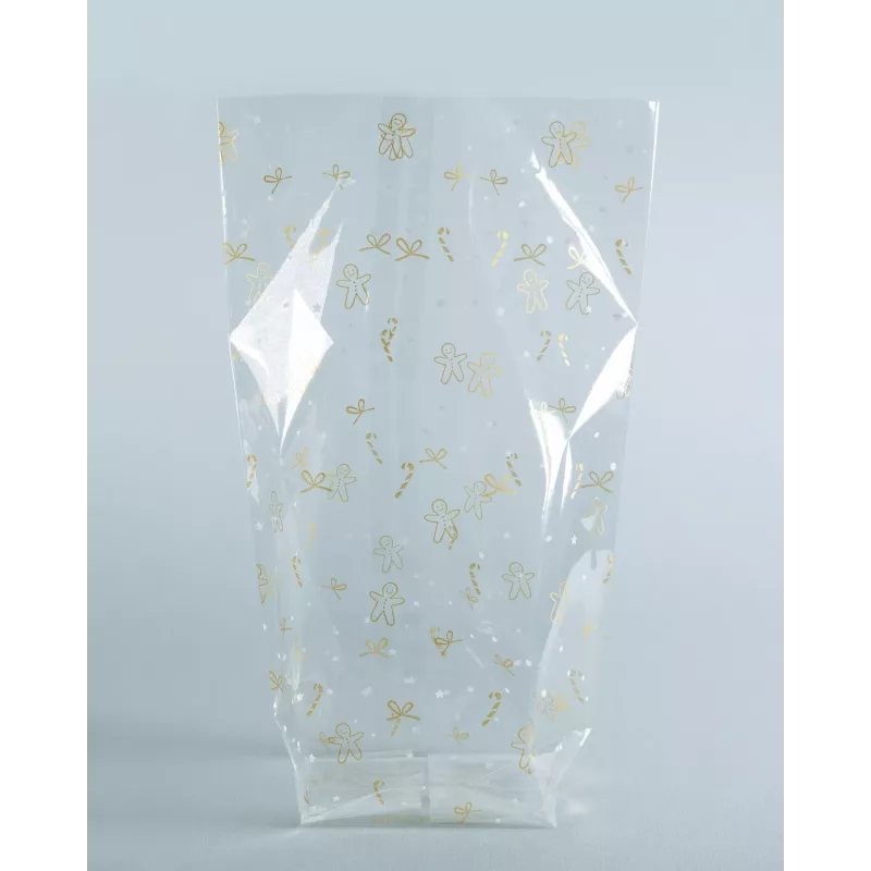 folia Cellophan-Beutel 9.5 x 16.0 cm durchsichtig mit Golddruck