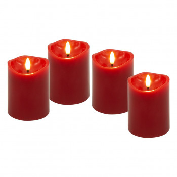 Goobay LED-Wachskerzen, 10 cm, rot