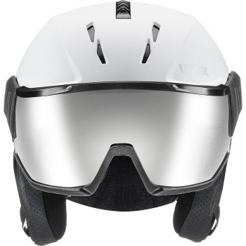 UVEX Instinct Visor Skihelm, Schwarz/Weiß, 53-55 cm (56/6/260/50)