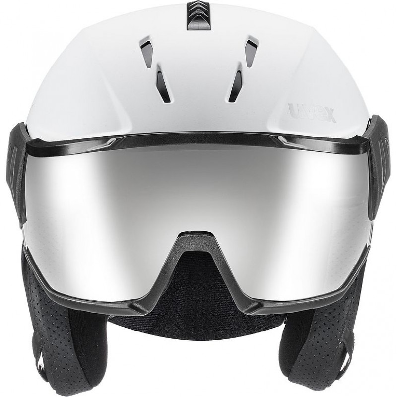 UVEX Instinct Visor Skihelm, Schwarz/Weiß, 56-58 cm (56/6/260/50)
